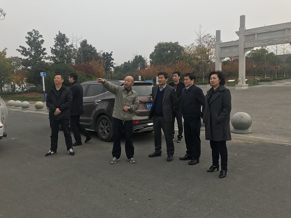 夏萍、、程保银实地调研徽盐地产在建项目