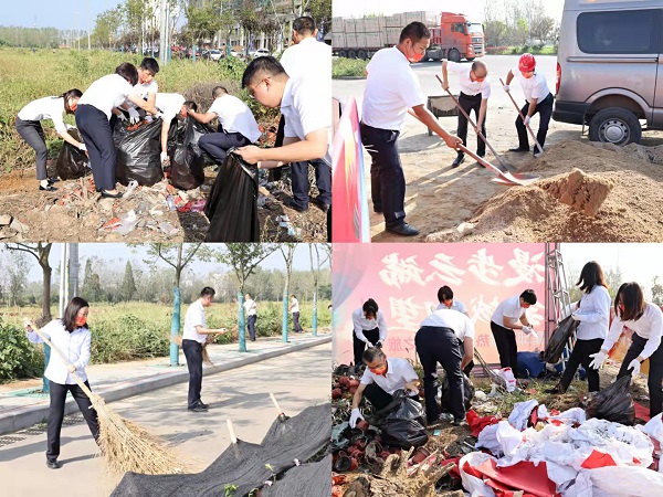 霍邱项目开展“卫生大扫除，党员我先行”主题活动